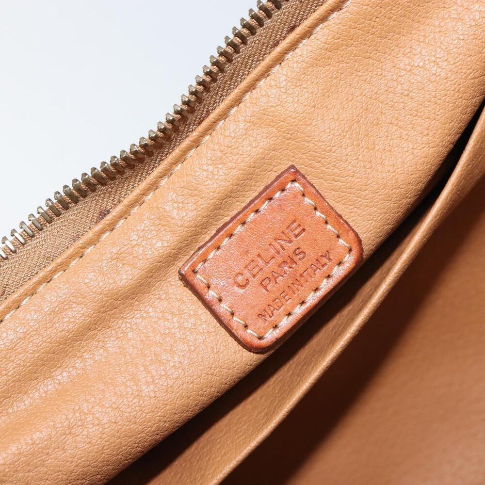CELINE Macadam Canvas Clutch Bag PVC Leather Brown Gold Auth 162022 - Picture 9 of 16